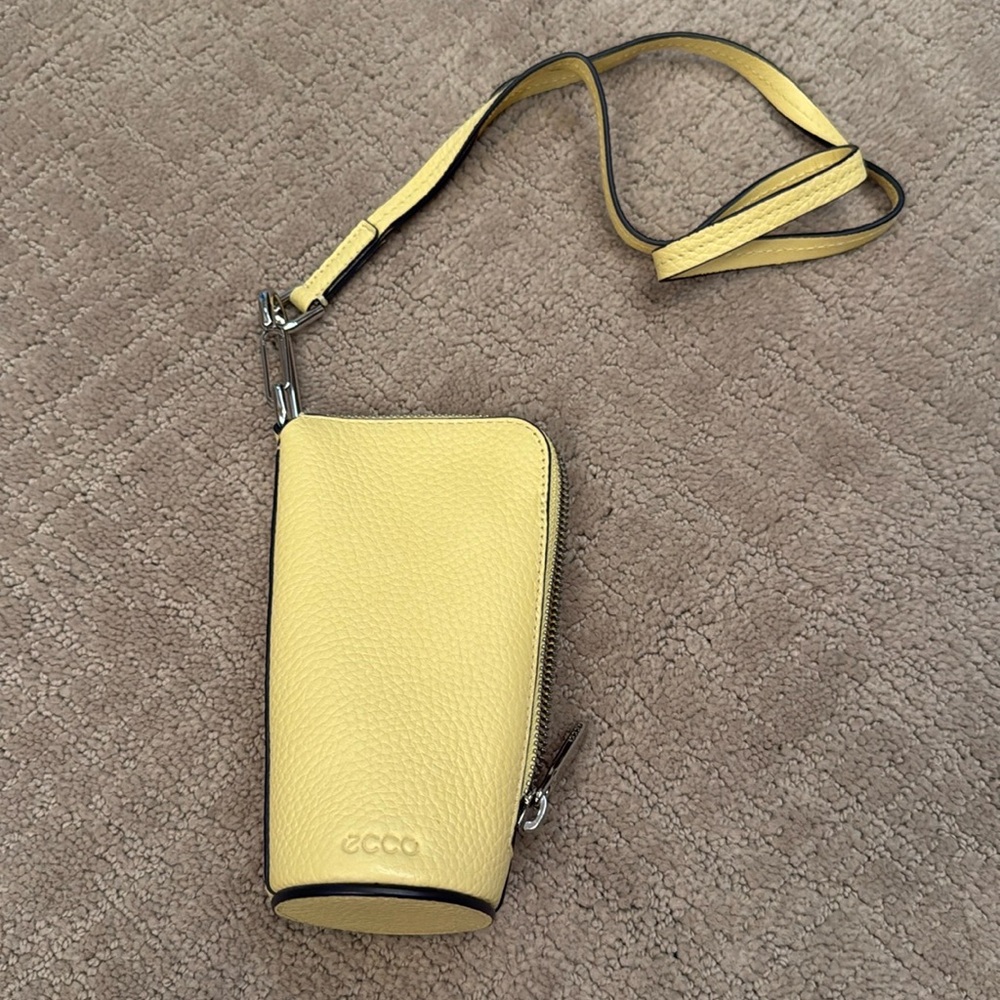 Buttercup yellow cross body phone case/small accessory bag